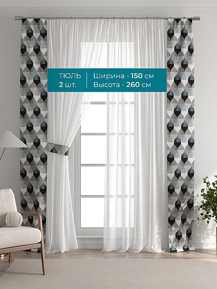 Тюль с декоративными подхватами Лабрист - 472 - фото 3