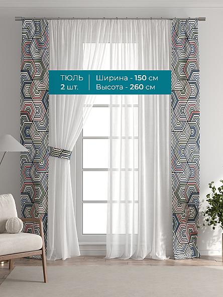 Тюль с декоративными подхватами Лабрист - 498 - фото 3