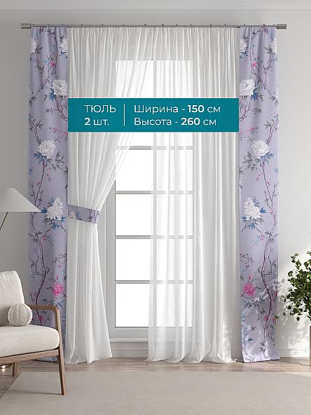 Тюль с декоративными подхватами Лабрист - 526 - фото 3