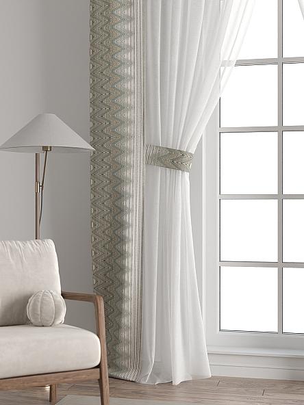 Тюль с декоративными подхватами Лабрист - 571 - фото 6