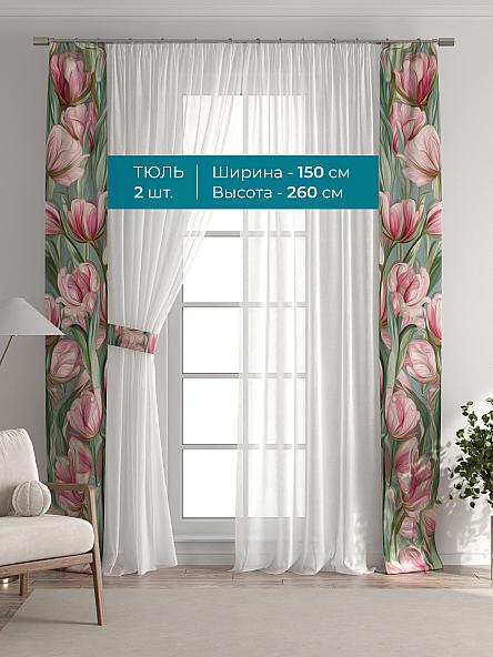 Тюль с декоративными подхватами Лабрист - 586 - фото 3