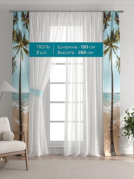 Тюль с декоративными подхватами Лабрист - 591 - фото 3