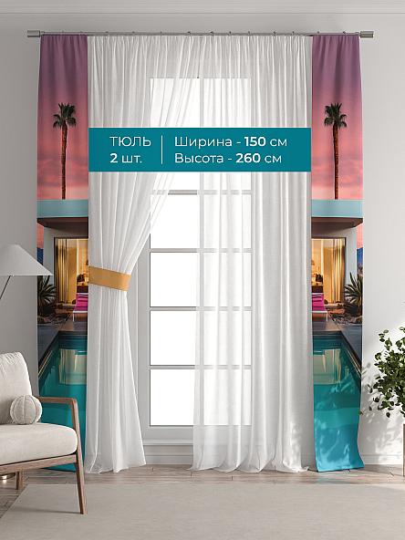 Тюль с декоративными подхватами Лабрист - 612 - фото 3