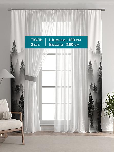 Тюль с декоративными подхватами Лабрист - 619 - фото 3