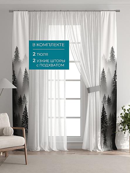 Тюль с декоративными подхватами Лабрист - 619 - фото 5