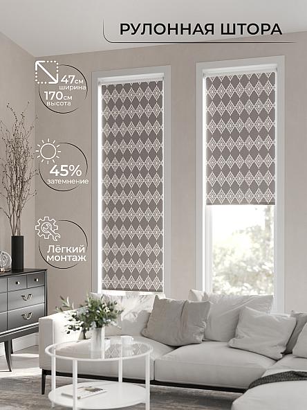 Рулонная штора Ранфрик - 65 - ширина 47 см - фото 2