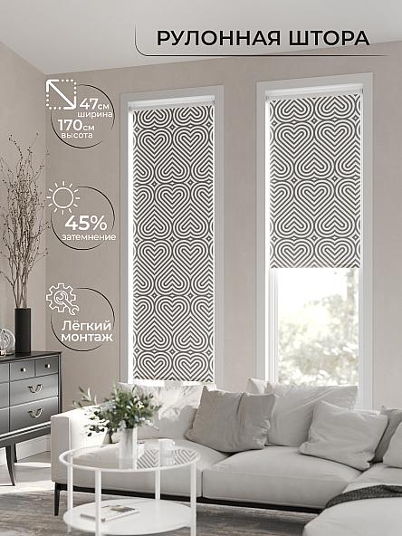 Рулонная штора Ранфрик - 68 - ширина 47 см - фото 2