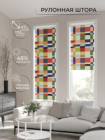 Рулонная штора Ранфрик - 72 - ширина 47 см - фото 2
