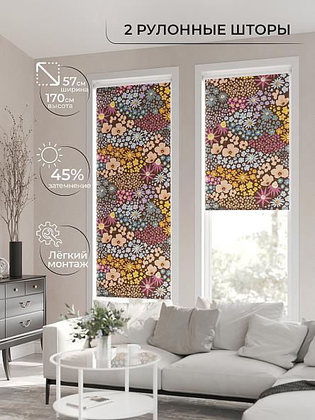 Рулонная штора для кухни для детской Ронлирт - 02 - ширина 57 см - фото 2