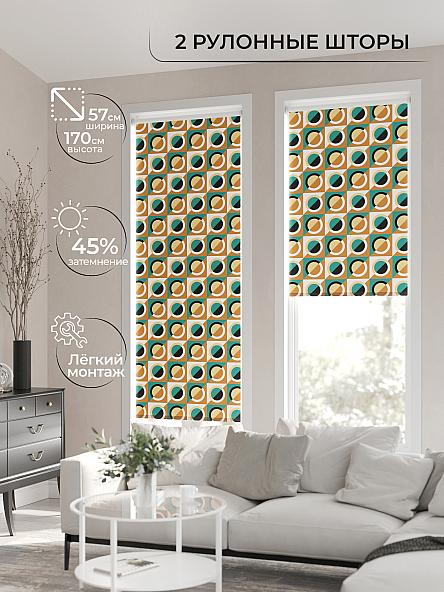 Рулонная штора для кухни для детской Ронлирт - 63 - ширина 57 см - фото 2