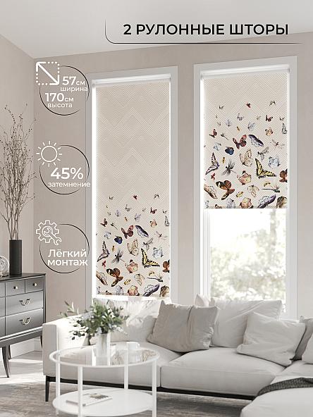 Рулонная штора для кухни для детской Ронлирт - 79 - ширина 57 см - фото 2