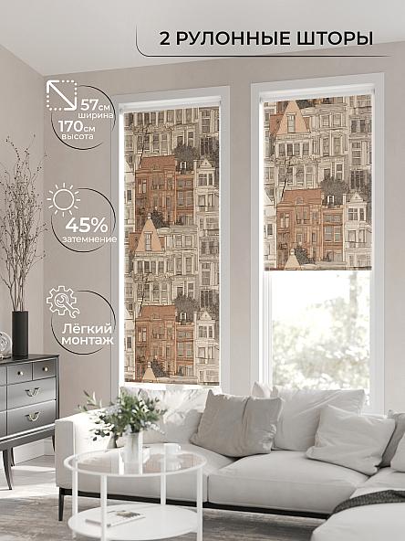 Рулонная штора для кухни для детской Ронлирт - 103 - ширина 57 см - фото 2