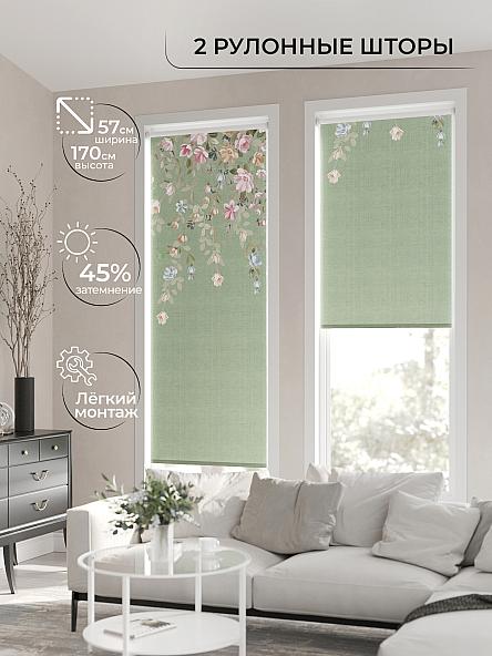 Рулонная штора для кухни для детской Ронлирт - 112 - ширина 57 см - фото 2