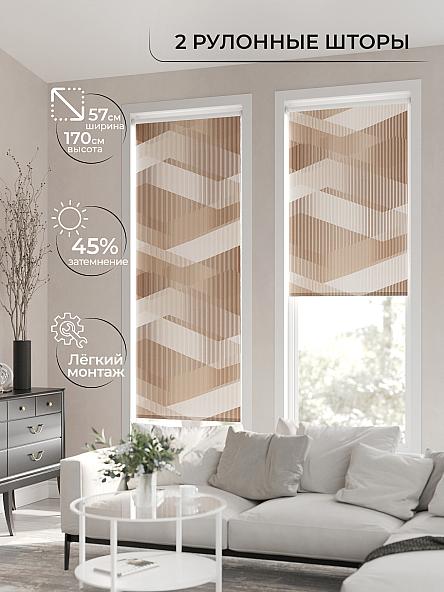 Рулонная штора для кухни для детской Ронлирт - 121 - ширина 57 см - фото 2