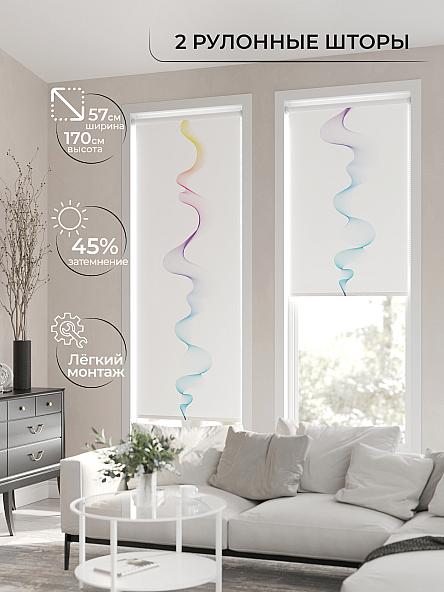 Рулонная штора для кухни для детской Ронлирт - 138 - ширина 57 см - фото 2