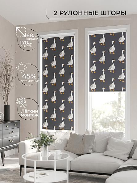 Рулонная штора для кухни для детской Лирикас - 56 - ширина 68 см - фото 2