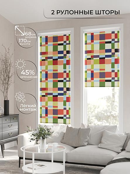 Рулонная штора для кухни для детской Лирикас - 72 - ширина 68 см - фото 2