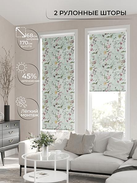 Рулонная штора для кухни для детской Лирикас - 132 - ширина 68 см - фото 2