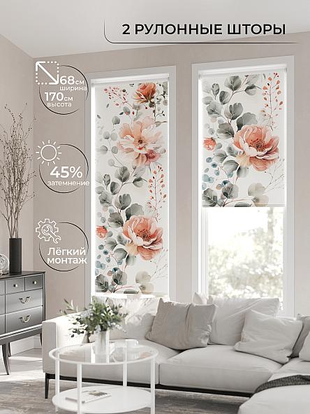 Рулонная штора для кухни для детской Лирикас - 150 - ширина 68 см - фото 2