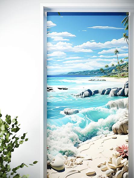 Рулонная штора для кухни для детской Лиритиск - 31 - ширина 68 см - фото 4