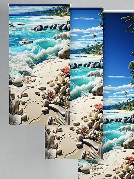 Рулонная штора для кухни для детской Лиритиск - 31 - ширина 68 см - фото 6