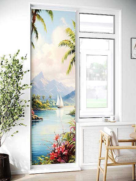 Рулонная штора для кухни для детской Лиритиск - 36 - ширина 68 см - фото 2