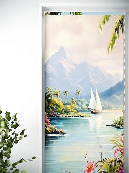 Рулонная штора для кухни для детской Лиритиск - 36 - ширина 68 см - фото 4