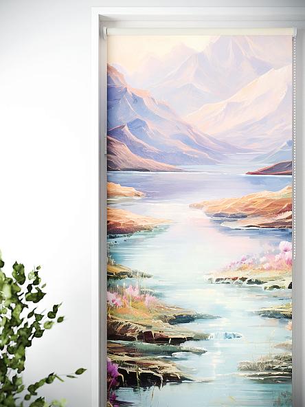 Рулонная штора для кухни для детской Лиритиск - 48 - ширина 68 см - фото 4