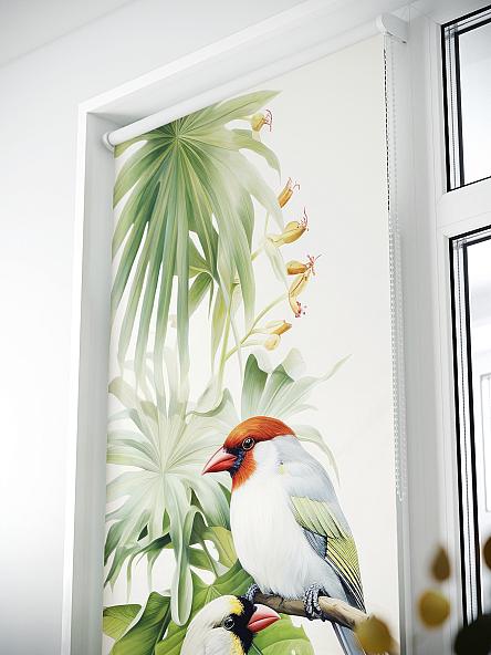 Рулонная штора для кухни для детской Лиритиск - 53 - ширина 68 см - фото 3