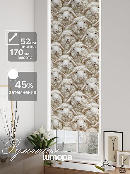 Рулонная штора для кухни для детской Лимкис - 903 - ширина 52 см