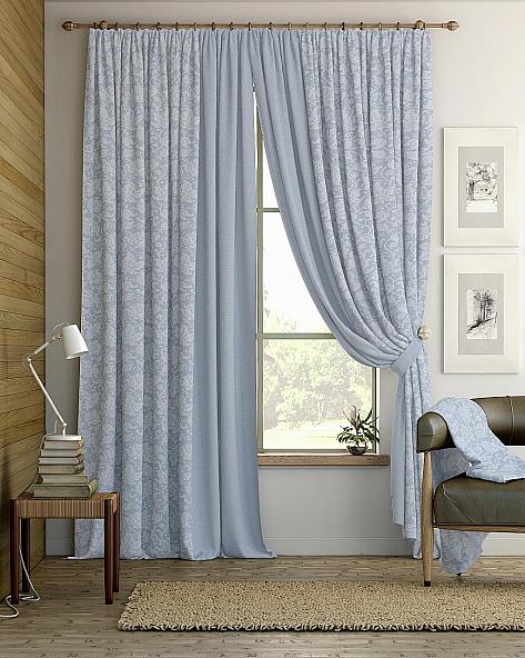 Комплект штор Ронга (голубой) - 240 см - фото 3