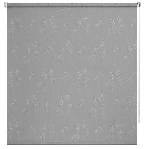 Рулонная штора Миниролл Бамбук (серый) - ширина 50 см.