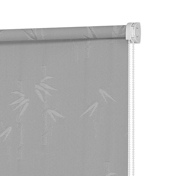Рулонная штора Миниролл Бамбук (серый) - ширина 50 см. - фото 2