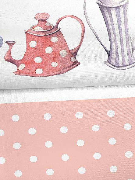 Комплект штор для кухни Лематин (розовый) - фото 2
