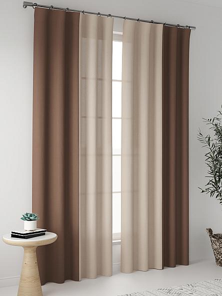 Комплект штор Ядри (бежево-коричневый) - фото 2