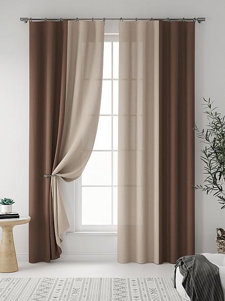 Комплект штор Ядри (бежево-коричневый) - фото 3