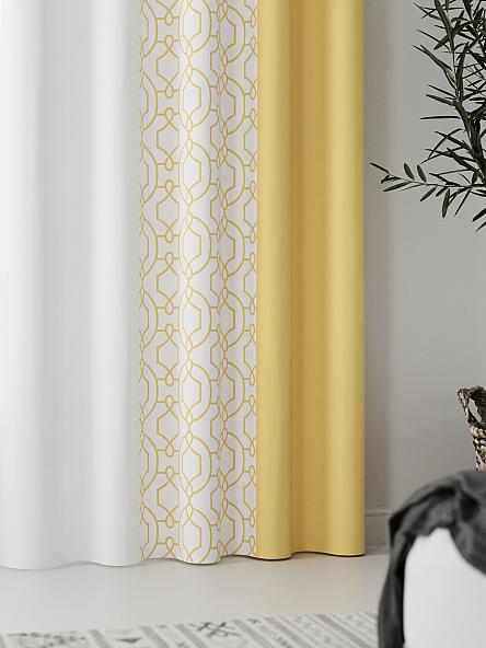 Комплект штор Вейли (желто-белый) - фото 5