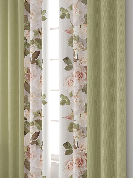 Комплект штор Хейлис (бело-зеленый) - фото 4