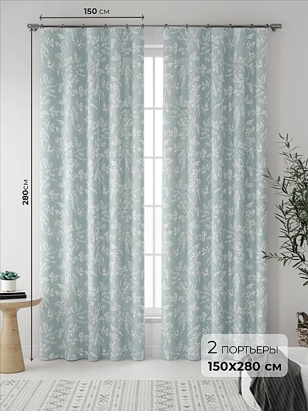 Комплект штор Фейрио (мятно-белый)