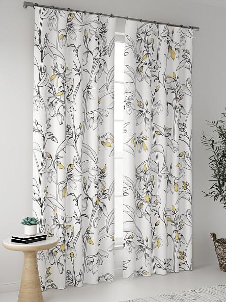 Комплект штор Риолис (бело-желтый) - фото 2