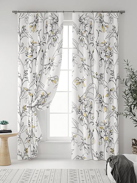 Комплект штор Риолис (бело-желтый) - фото 3