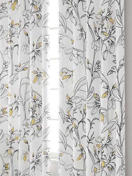 Комплект штор Риолис (бело-желтый) - фото 4