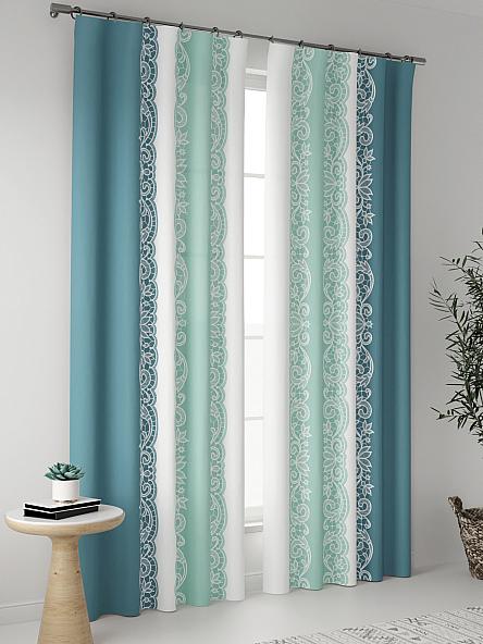 Комплект штор Райнис (мятный) - фото 2