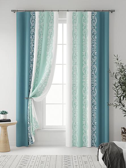 Комплект штор Райнис (мятный) - фото 3