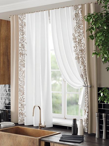 Комплект штор для кухни Айпро (бежевый) - фото 4