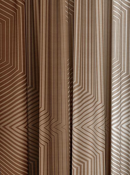 Комплект штор Акиа (коричневый). Подшит: 190 см - фото 2