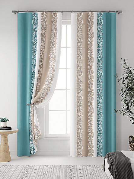 Комплект штор Райнис (бежевый) - фото 3