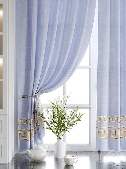 Комплект штор для кухни Меани (голубой) - фото 4