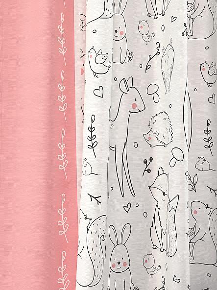 Комплект штор для детской Орикат (розовый) - фото 2