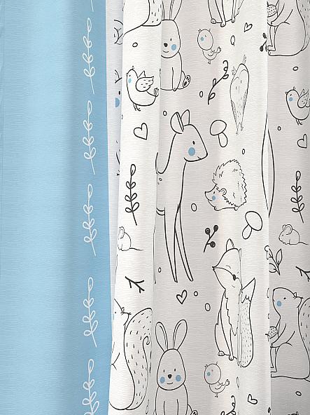Комплект штор для детской Орикат (голубой) - фото 2